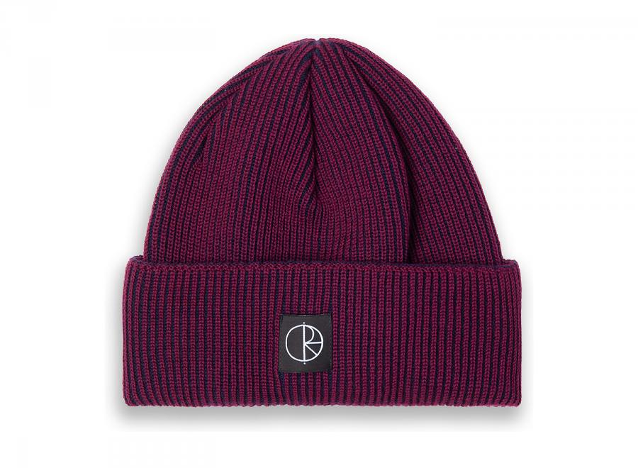 Polar Skate Co Lines Merino Beanie Wine / Navy - Polar Skate Co