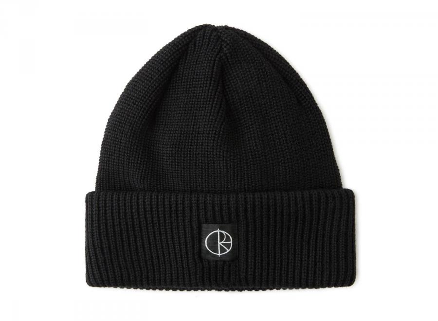 Polar Skate Co Double Fold Merino Beanie Black - Polar Skate Co
