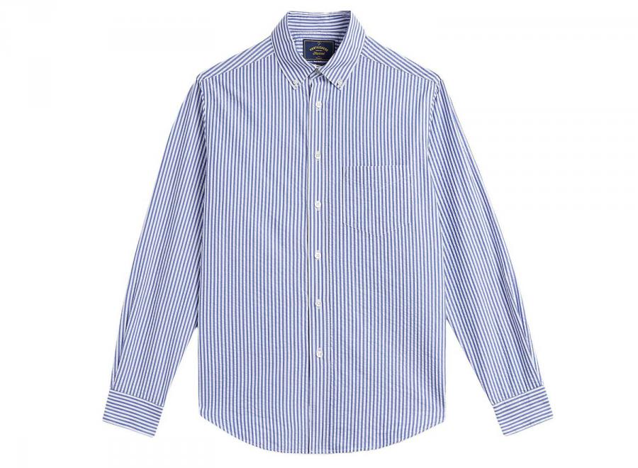Portuguese Flannel Atlantico Stripe Shirt Blue - Portuguese Flannel
