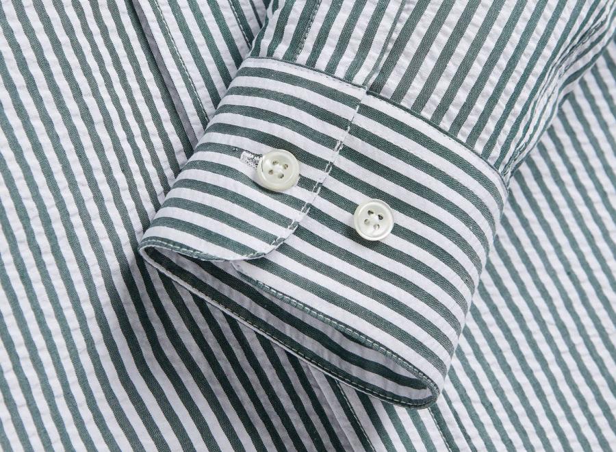 Portuguese Flannel Atlantico Stripes Shirt Green - Portuguese Flannel