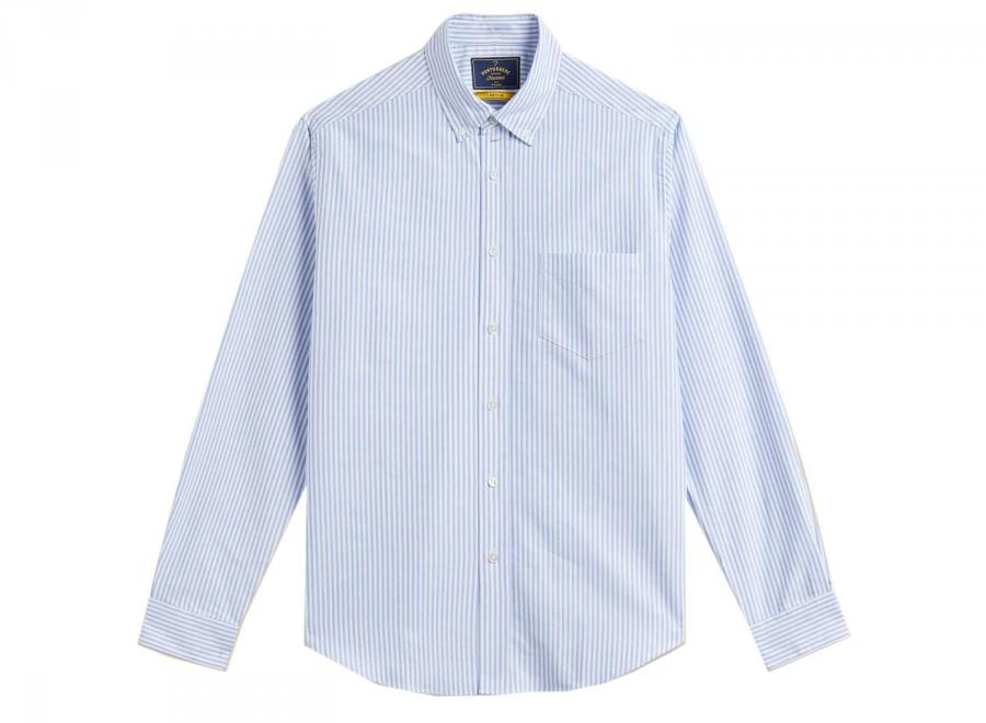 Portuguese Flannel Belavista Stripes Shirt Light Blue - Portuguese Flannel