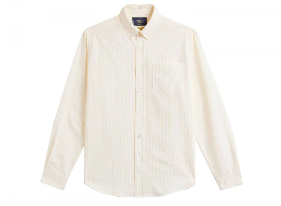 Portuguese Flannel Belavista Stripes Shirt Yellow - Portuguese Flannel