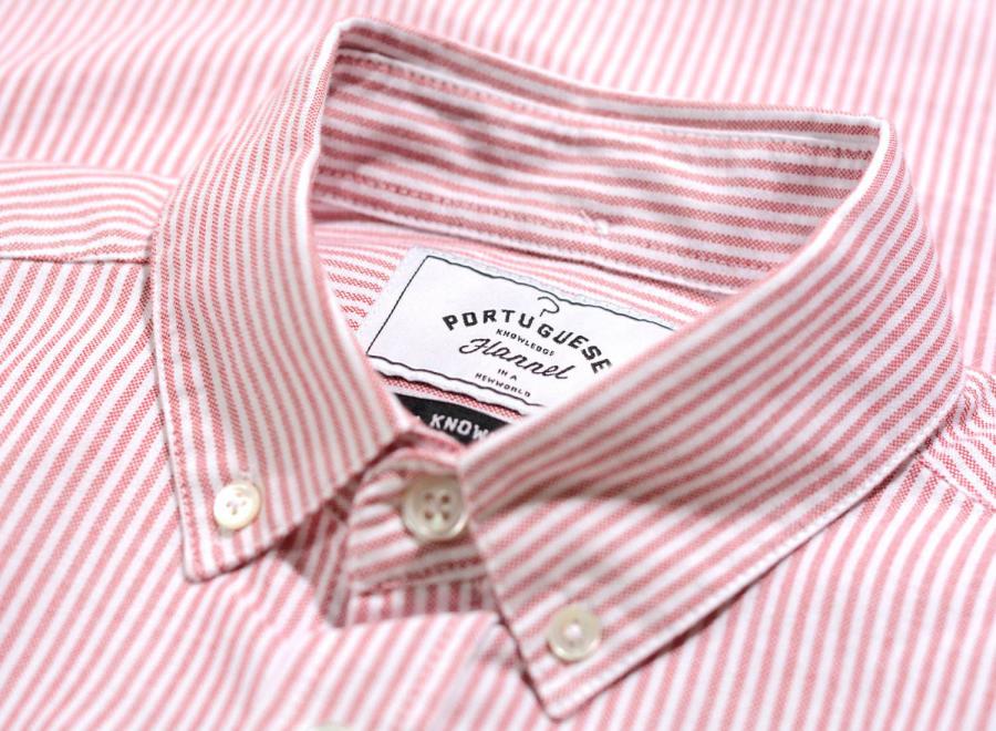 Portuguese Flannel Shirt Belavista Stripe Red - Portuguese Flannel