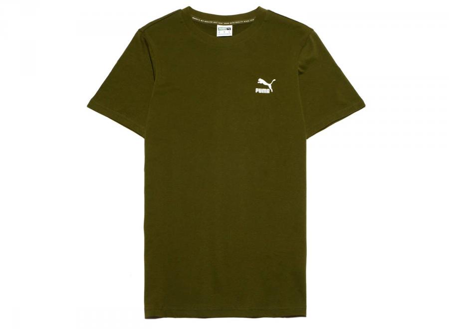 Puma Classic Small Logo Tee Deep Olive - Puma