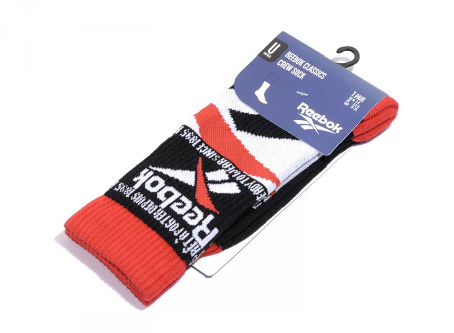 Reebok Classics Graphic Vector Crew Socks Black ED1300 - Reebok
