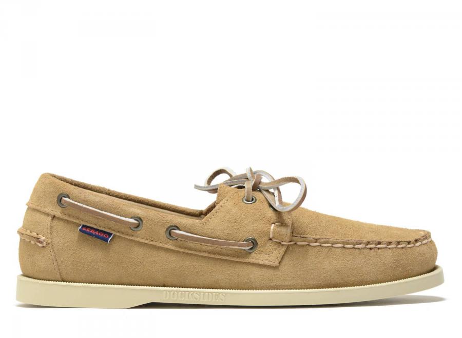 Sebago Docksides Portland Suede Beige Camel - Sebago