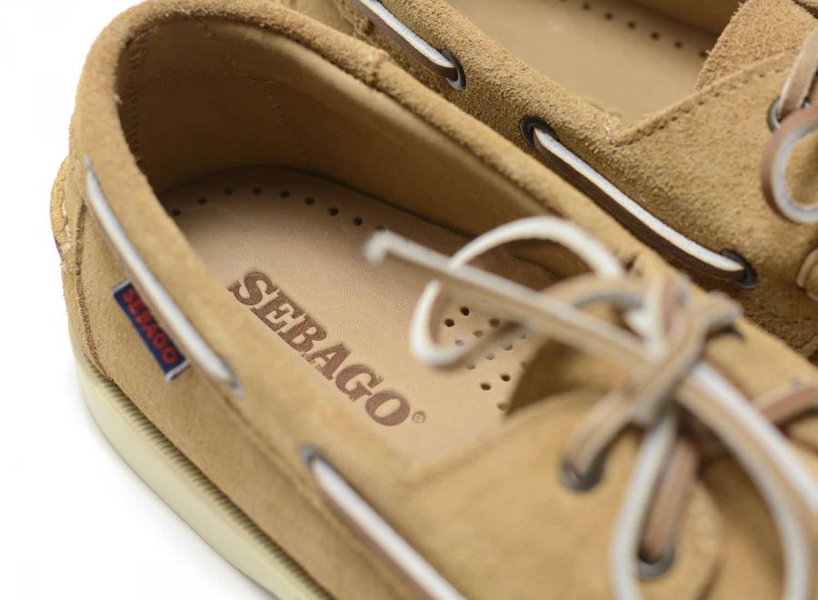 Sebago Docksides Portland Suede Beige Camel - Sebago