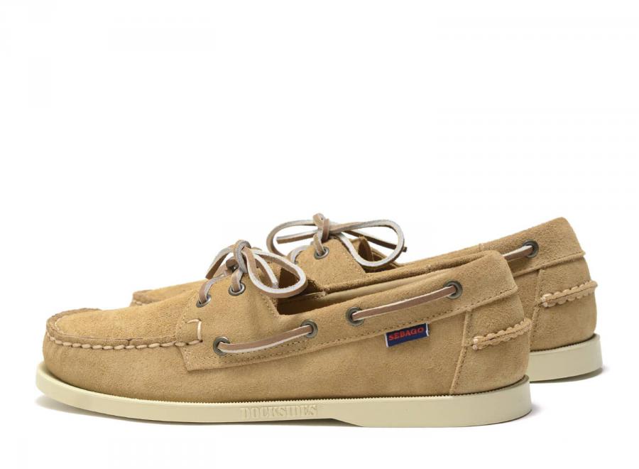 Sebago Docksides Portland Suede Beige Camel - Sebago