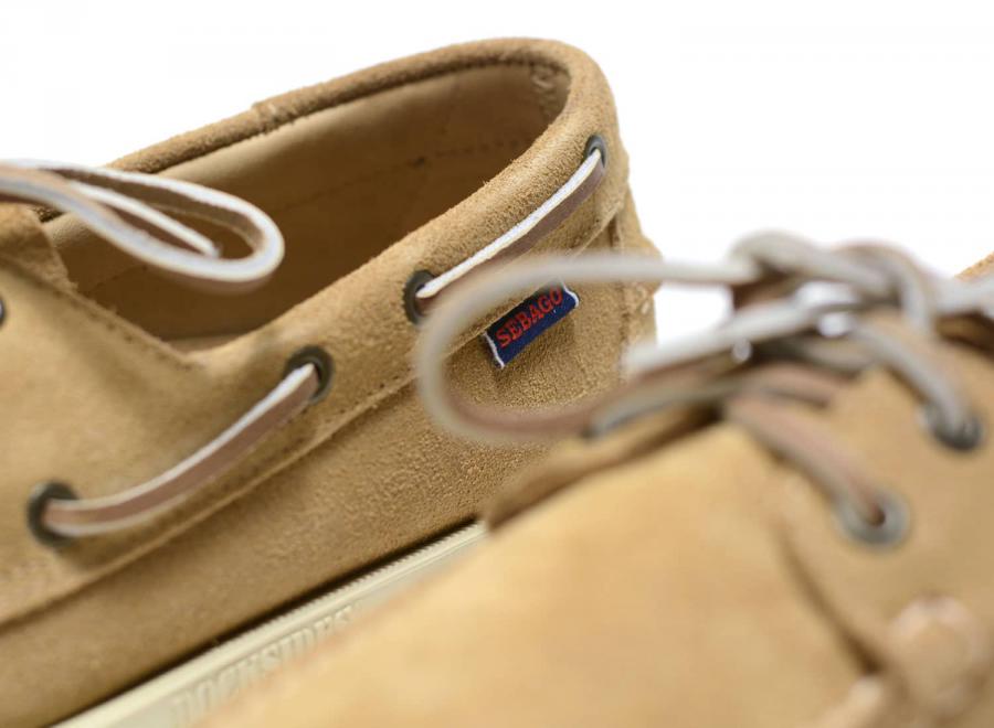 Sebago Docksides Portland Suede Beige Camel - Sebago