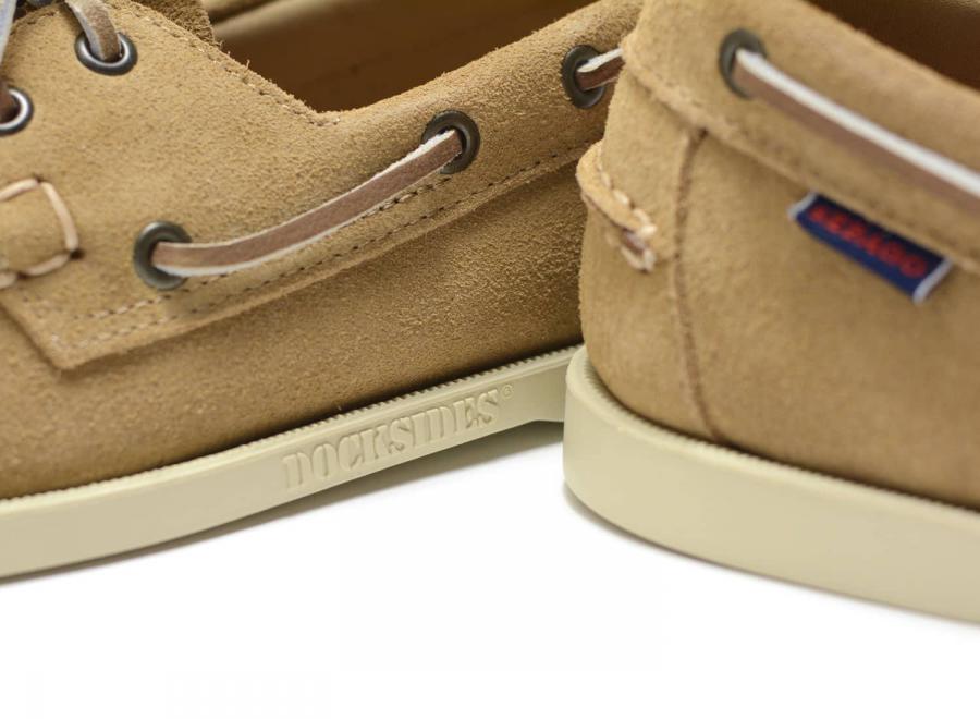 Sebago Docksides Portland Suede Beige Camel - Sebago
