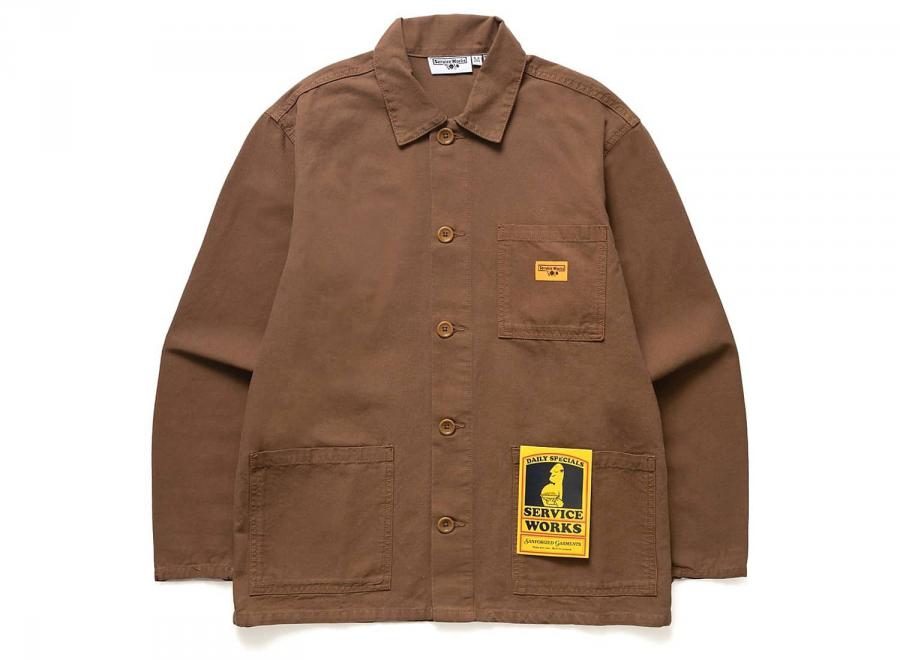 Service Works Canvas Chore Shirt Bark SW-SS26-009 - Service Works