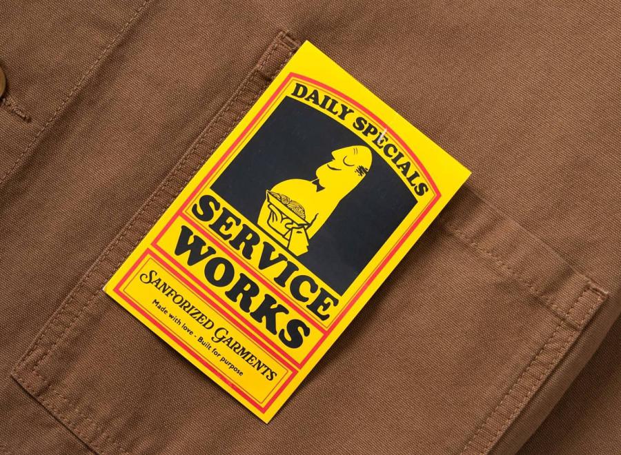 Service Works Canvas Chore Shirt Bark SW-SS26-009 - Service Works
