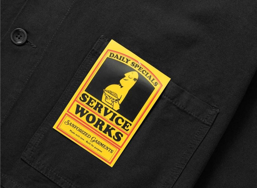 Service Works Classic Chore Shirt Black SW009-BLCK - Service Works