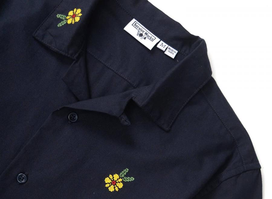 Service Works Cross Stitch Shirt Dark Navy SW-SS26-268 - Service Works
