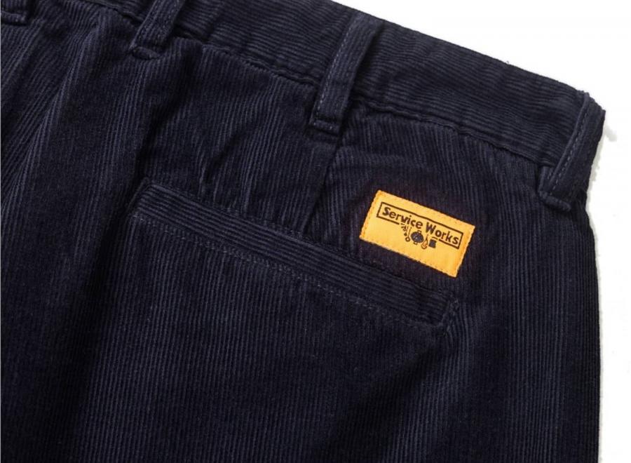 Service Works Fine Cord Part-Timer Pants Dark Navy SW337-DKNVY - Service Works