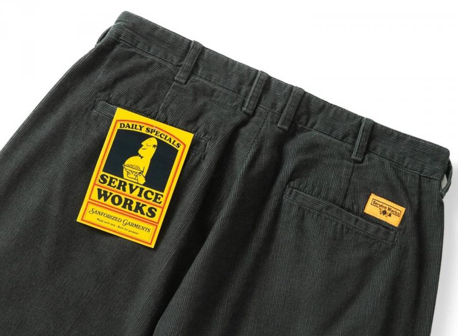 Service Works Fine Cord Part-Timer Pants Jewel SW337-JEWL - Service Works
