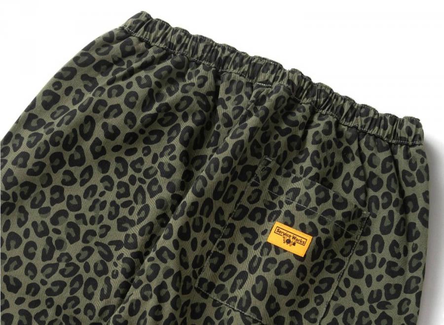 Service Works Patterned Easy Chef Pants Green Leopard SW333-GRNLEP - Service Works