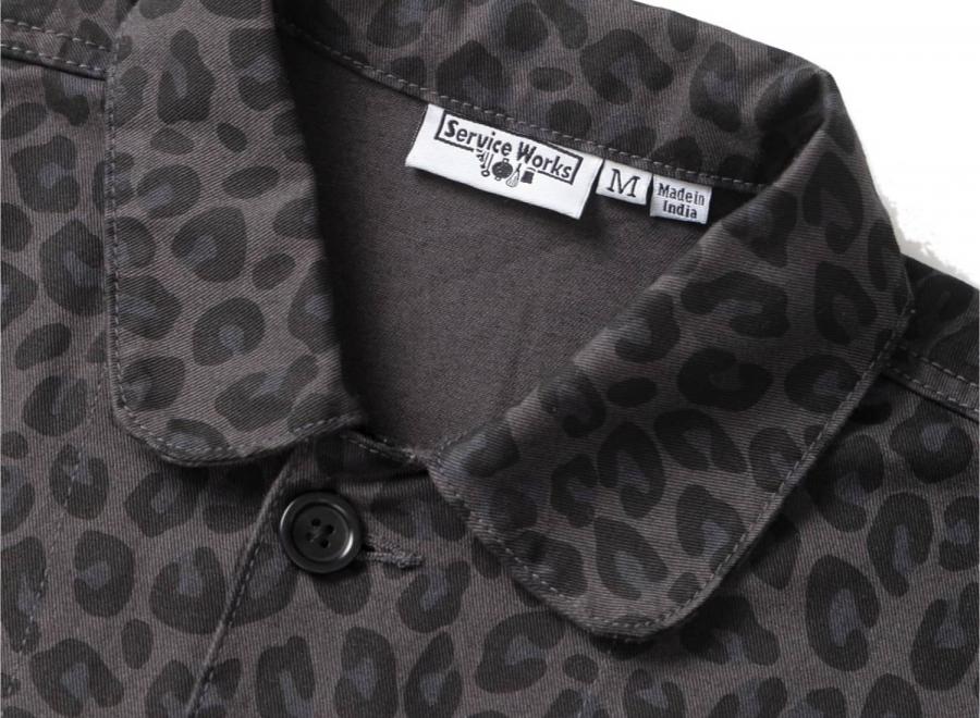Service Works Patterned Easy Chef Shirt Black Leopard SW344-BLCKLEP - Service Works