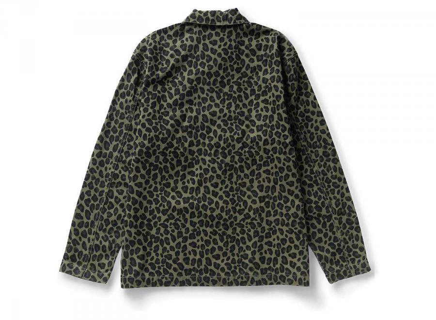 Service Works Patterned Easy Chef Shirt Green Leopard SW344-GRNLEP - Service Works