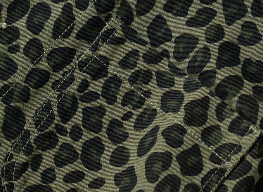Service Works Patterned Easy Chef Shirt Green Leopard SW344-GRNLEP - Service Works