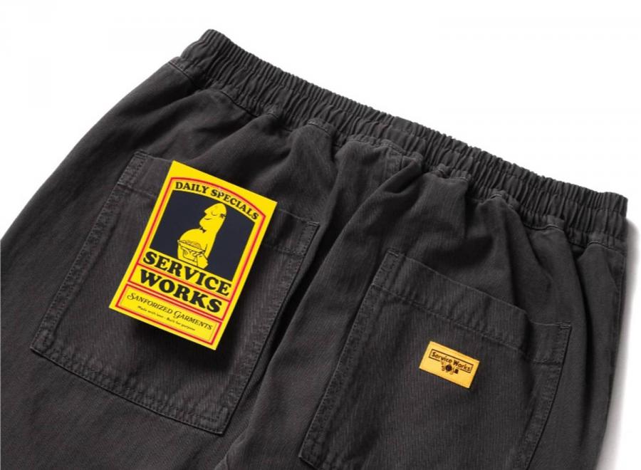 Service Works Pigment Hbt Chef Pants Black SW328-BLCK - Service Works