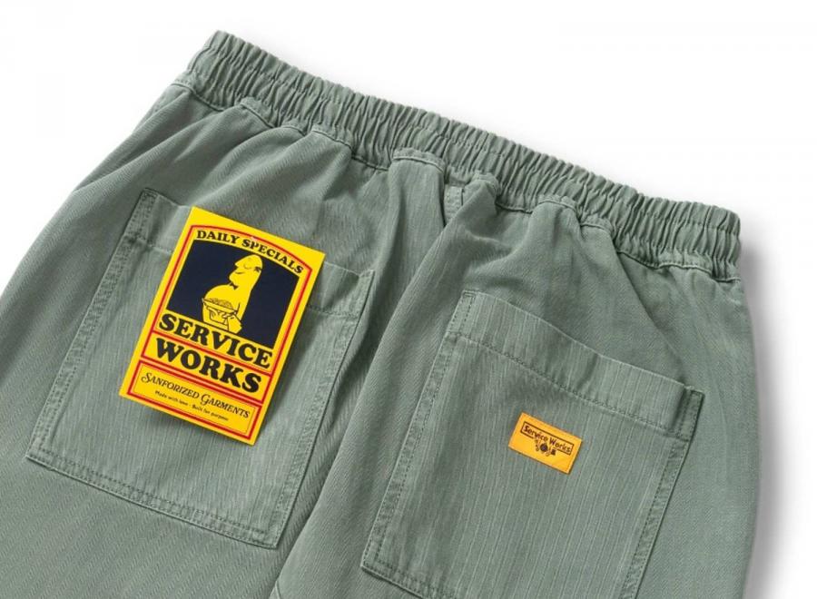 Service Works Pigment Hbt Chef Pants Olive SW328-OLVE - Service Works