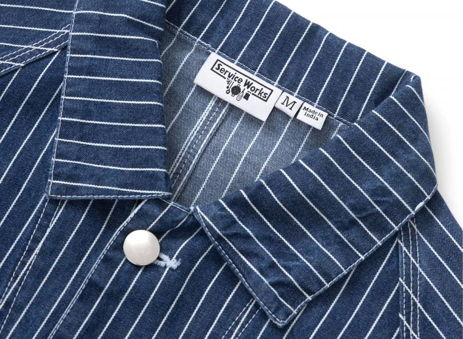 Service Works Pinstripe Denim Coverall 2.0 Indigo SW-SS26-216 - Service Works