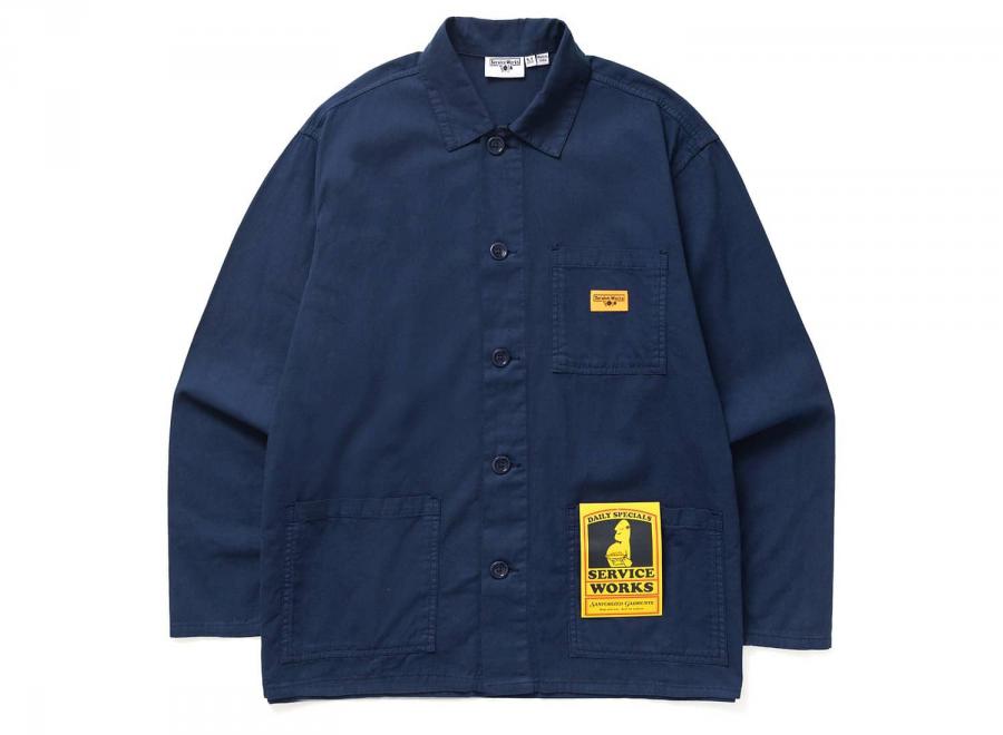 Service Works Twill Chore Shirt Dark Navy SW-SS26-299 - Service Works