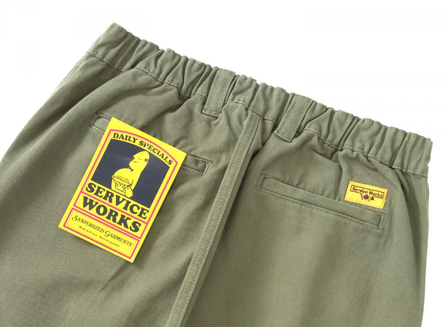 Service Works Twill Waiter Pants Olive SW334-OLVE - Service Works