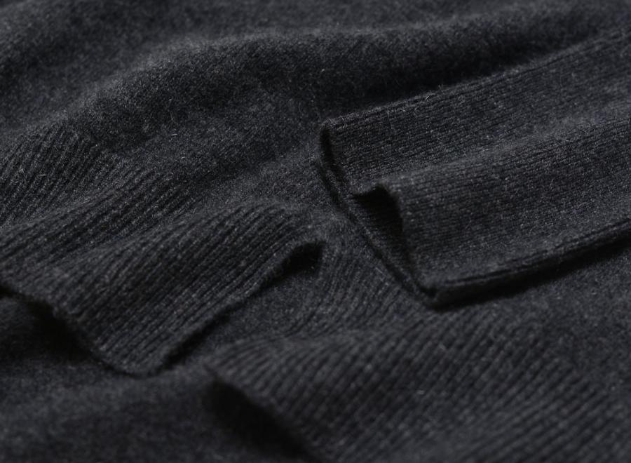 Taion Cashmere Crew-Neck Sweater Charcoal TAION-100CMNDCI - Taion