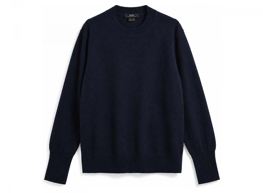 Taion Cashmere Crew-Neck Sweater Dark Navy TAION-100CMNDCI - Taion