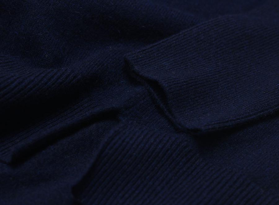 Taion Cashmere Full-Zip High-Neck Sweater Dark Navy TAION-102CMWZNDCI - Taion