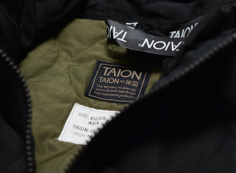 Taion Military Hi Neck Down Jacket Black TAION-102ZML-1 - Taion