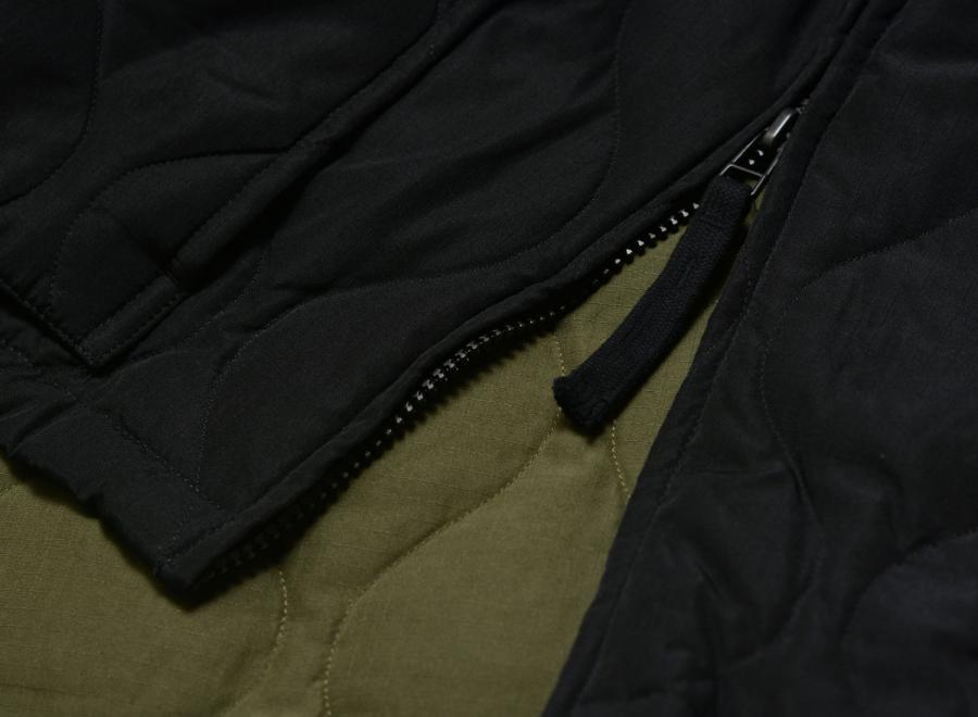 Taion Military W-Zip Down Hoodie Black TAION-106WZPML-1 - Taion