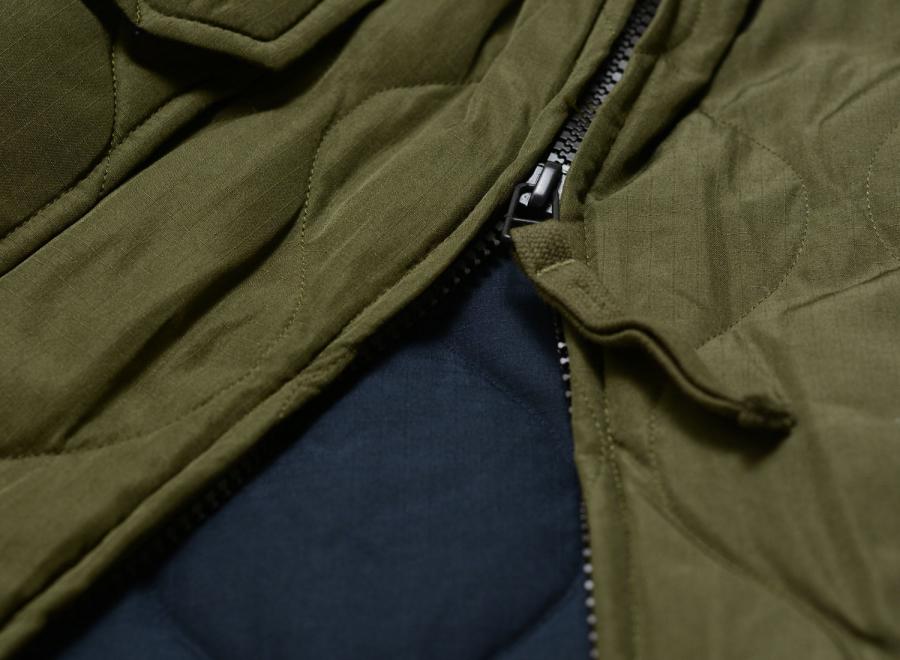 Taion Military W-Zip Down Hoodie Dark Olive TAION-106WZPML-1 - Taion