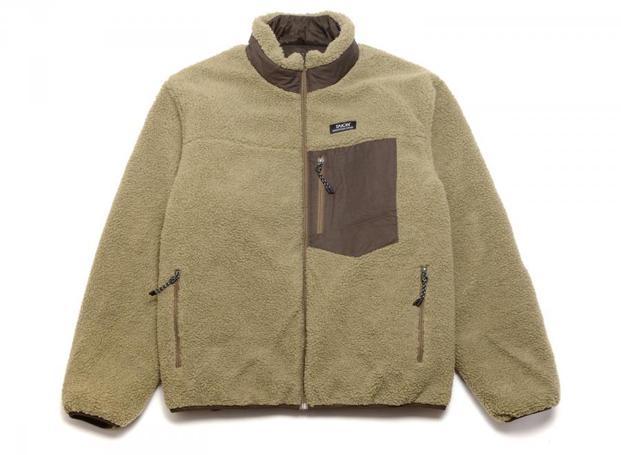 Taion Mountain Reversible Down×Boa High-Neck Jacket Dark Choco / Beige TAION-R102MBMT - Taion