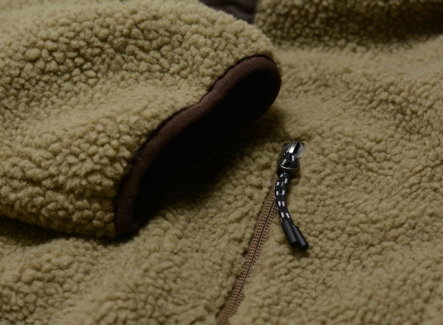 Taion Mountain Reversible Down×Boa High-Neck Jacket Dark Choco / Beige TAION-R102MBMT - Taion