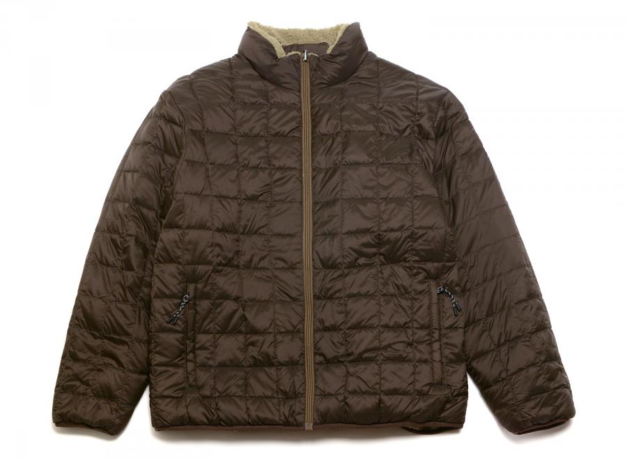 Taion Mountain Reversible Down×Boa High-Neck Jacket Dark Choco / Beige TAION-R102MBMT - Taion