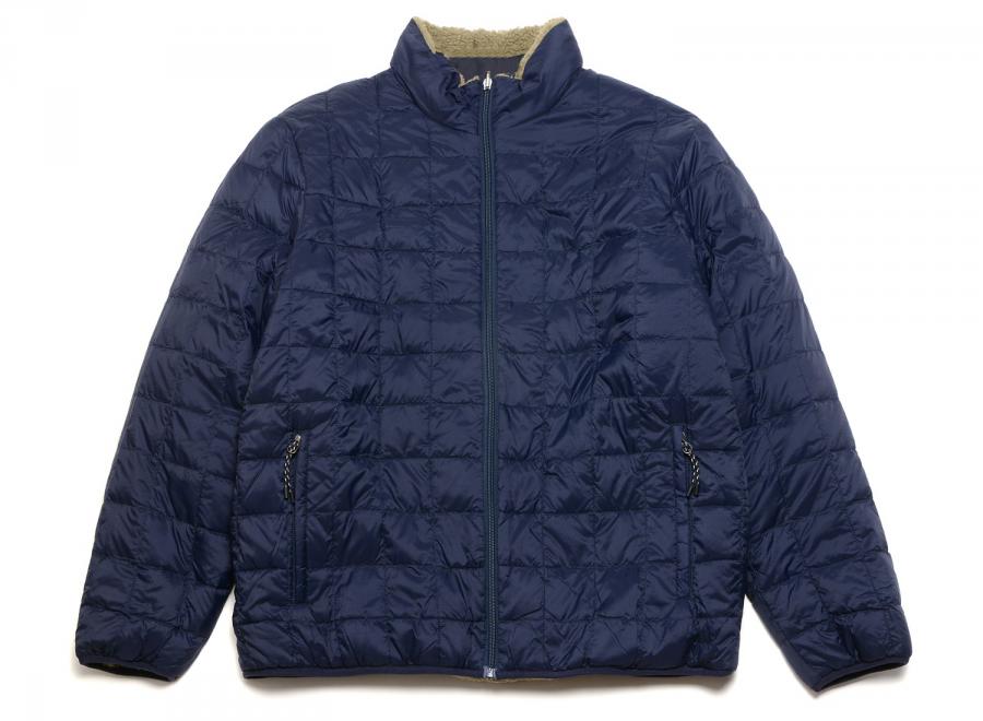 Taion Mountain Reversible Down×Boa High-Neck Jacket Dark Navy / Beige TAION-R102MBMT - Taion