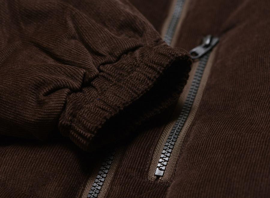 Taion Work W-Zip Volume Corduroy Down Jacket Dark Brown TAION-102VZWK-CT - Taion