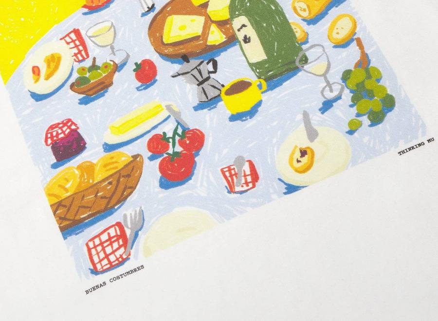 Thinking Mu Aaron Costumbres Tee White MTS00538 - Thinking Mu