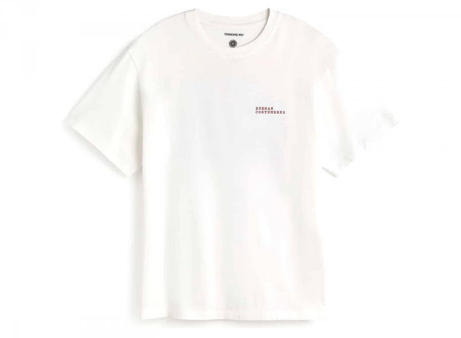 Thinking Mu Aaron Costumbres Tee White MTS00538 - Thinking Mu