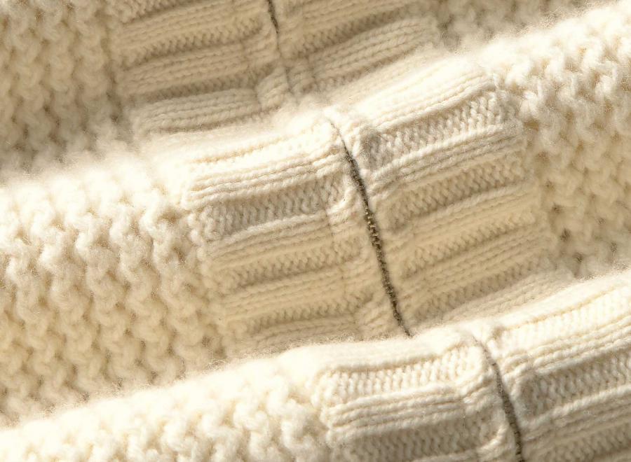 Thinking Mu Oskar Knitted Sweater Ecru MKN00167 - Thinking Mu