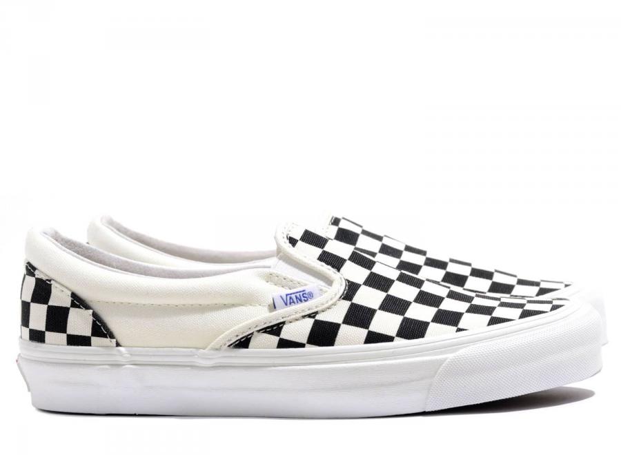 Vans Vault OG Classic Slip On LX Checkerboard Black / White - Vans