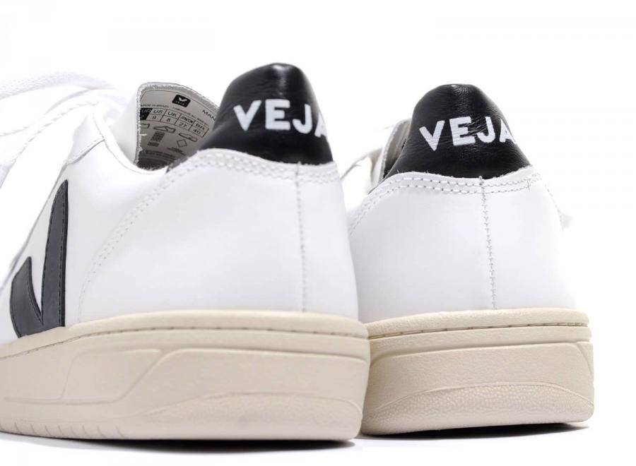 Veja V10 Leather Extra White Black - Veja