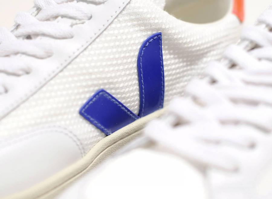 Veja V12 B-Mesh White / Indigo / Orange Fluo - Veja