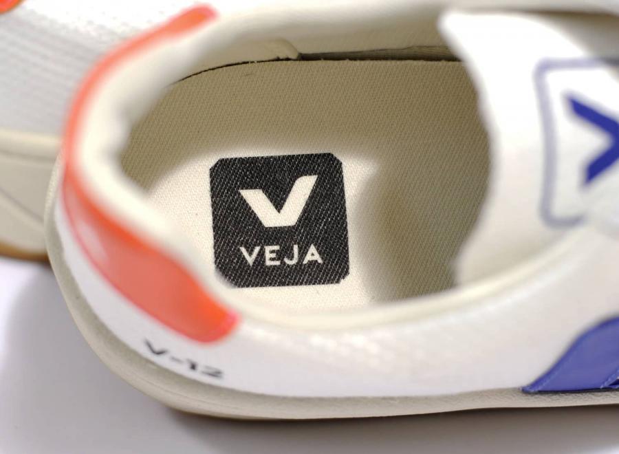 Veja V12 B-Mesh White / Indigo / Orange Fluo - Veja