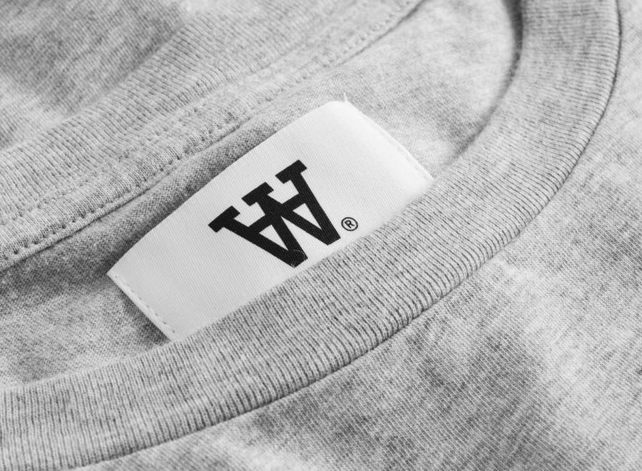 Wood Wood Ace Tshirt Grey Melange 10005700-2222 - Wood Wood