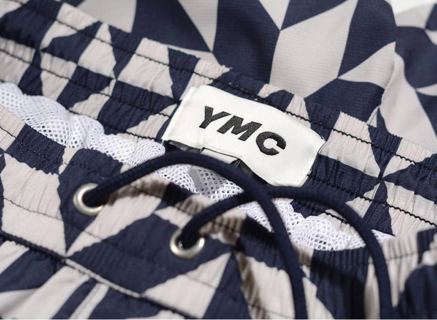 YMC P9QAE Swim Tile Print Shorts Navy - YMC - You Must Create