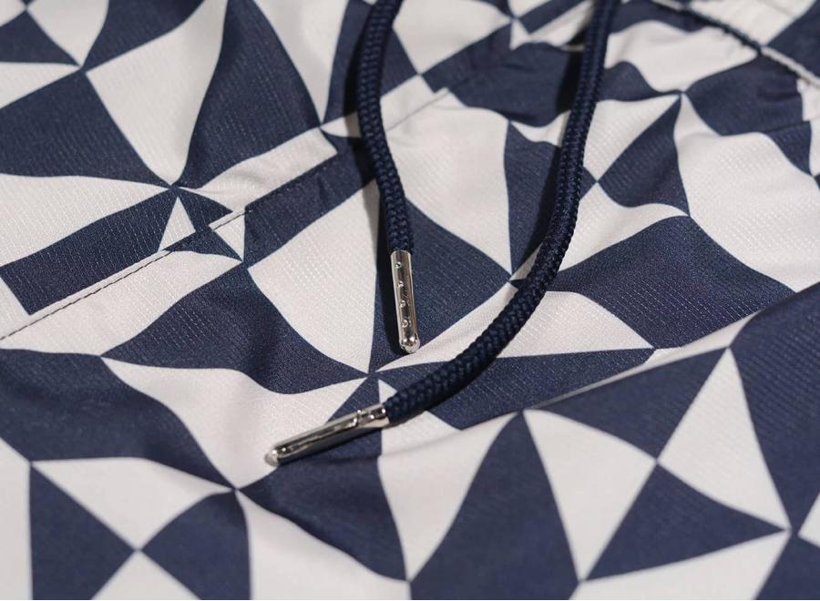 YMC P9QAE Swim Tile Print Shorts Navy - YMC - You Must Create